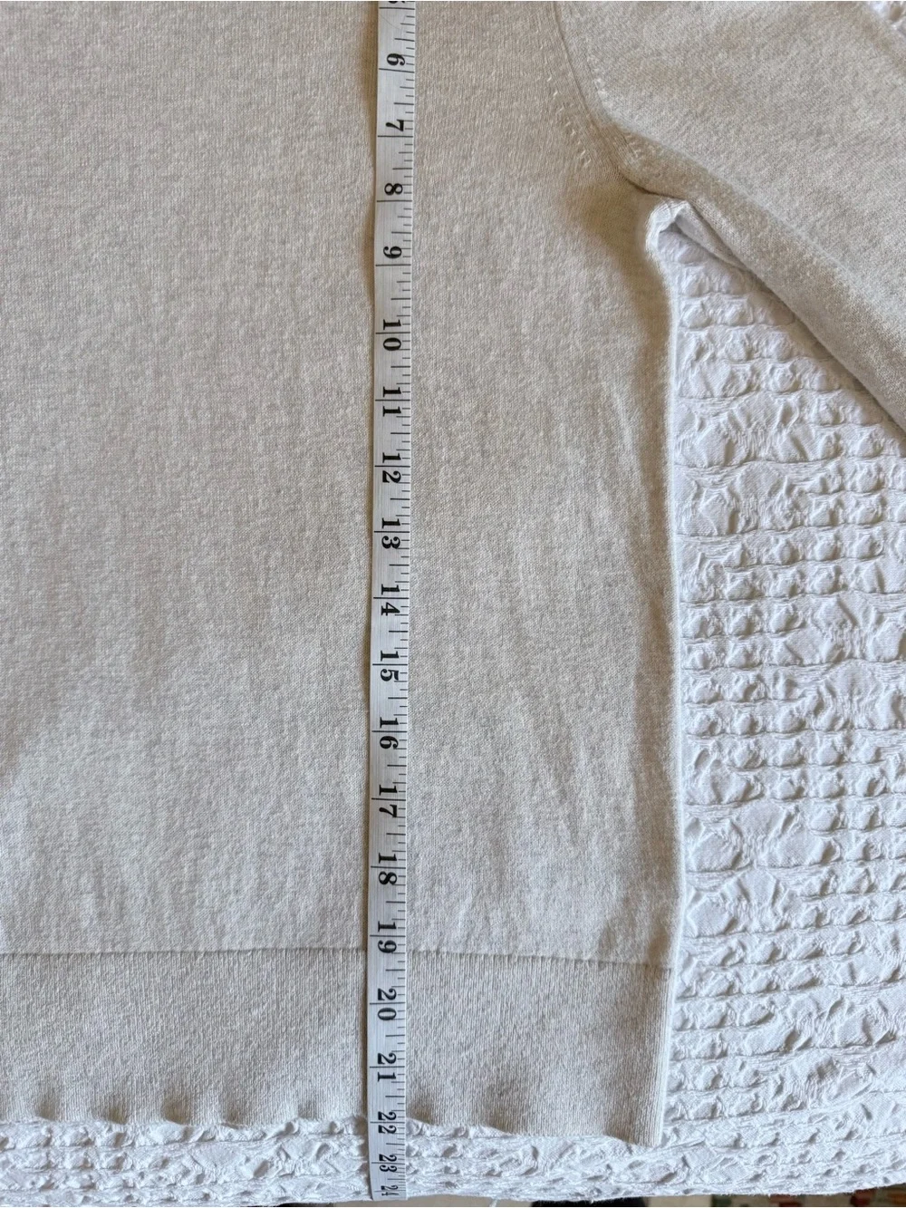 Everlane Organic Cotton Crewneck Sweater Off White Heathered Lightweight Women S